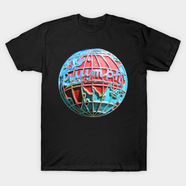 Triumph globe classic car logo badge T-Shirt by soitwouldseem